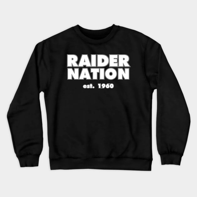 Raider Nation in Black Crewneck Sweatshirt by capognad